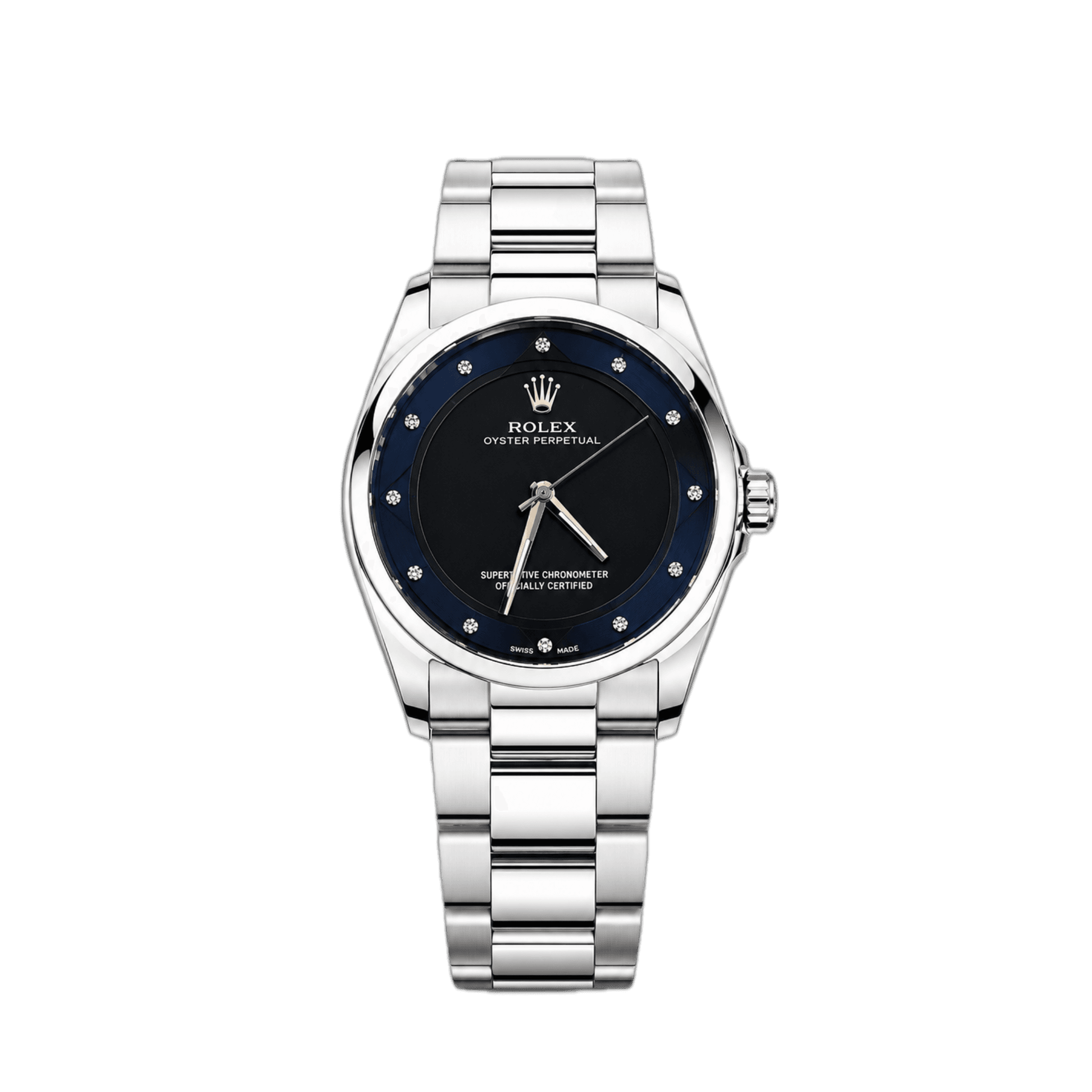 Rolex Oyster Perpetual Blue Dial Stainless Steel Watch